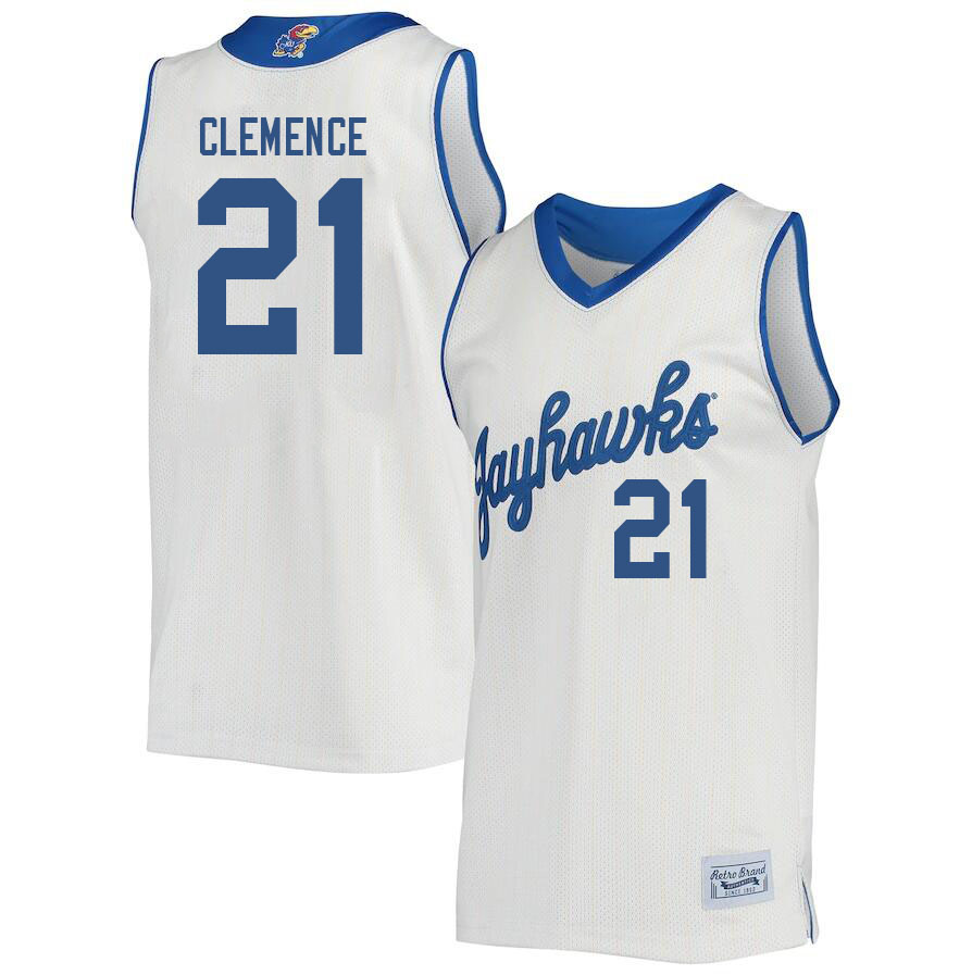 Men #21 Zach Clemence Kansas Jayhawks College Basketball Jerseys Sale-Retro
